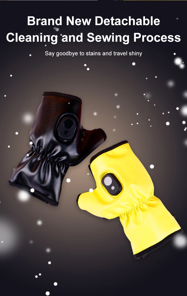 USB rechargeable heating gloves with adjustable temperature in three levels, suitable for office/outdoor portable use