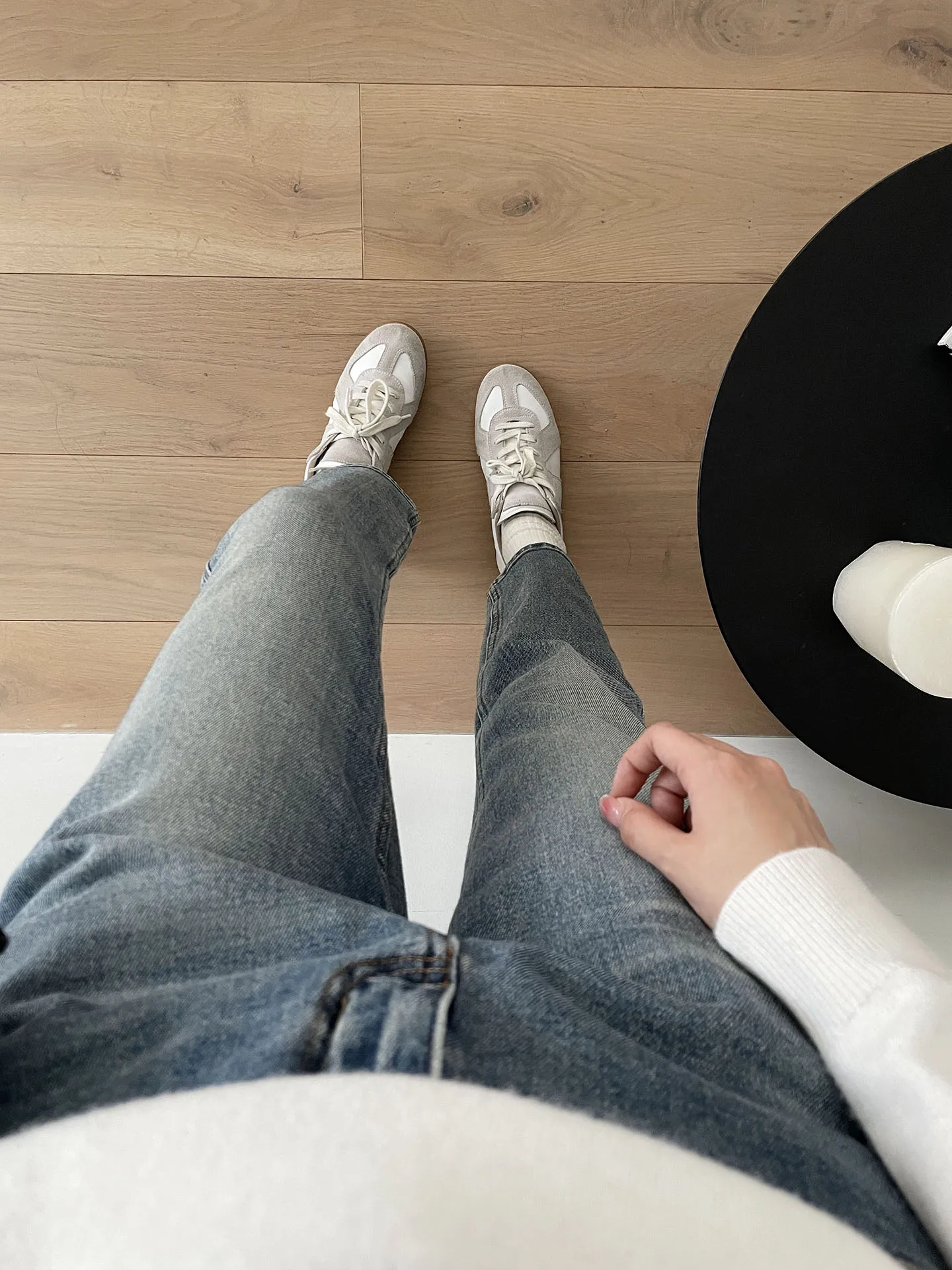 

Женские повседневные универсальные джинсы прямого кроя со средней посадкой, из хлопка со стрейчем, для повседневной носки, девять частей