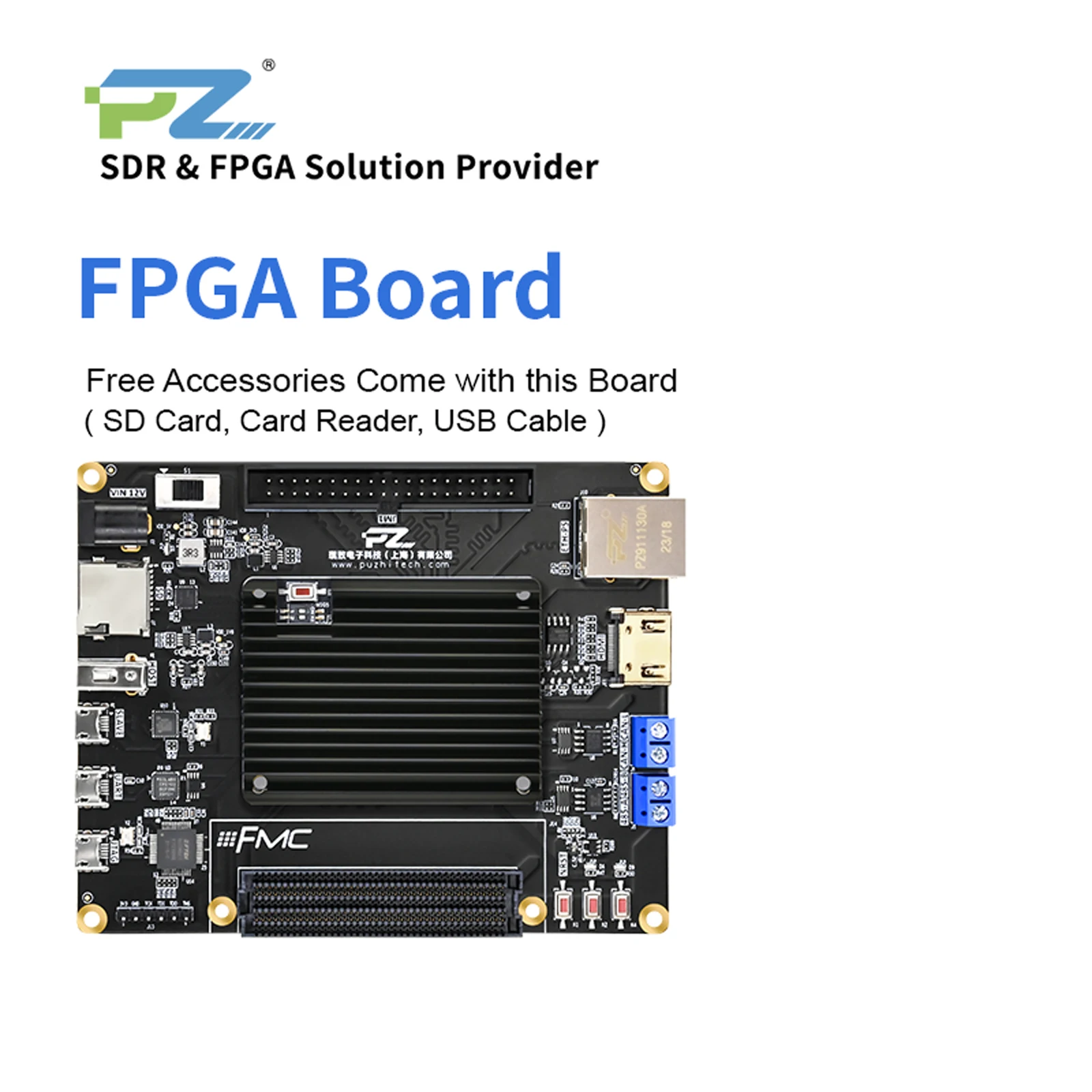 Puzhi PZ7020S-FL-KFB FPGA Development Board Xilinx ZYNQ7000 XC7Z020 Evaluation Kit FMC Board