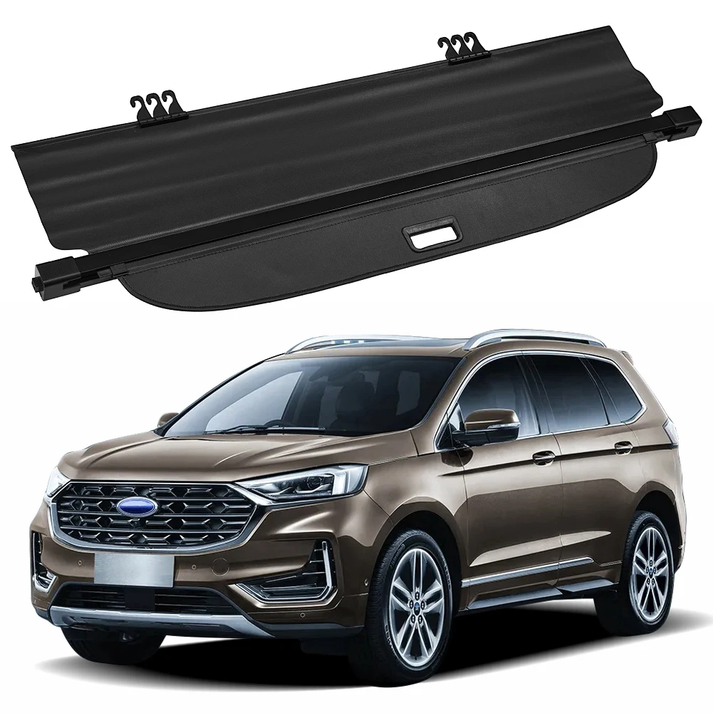 Car Rear Cargo Cover Privacy Trunk Fit for Ford Edge 2015-2021 Screen Security Shield Curtain Retractable Cargo Cover US Version