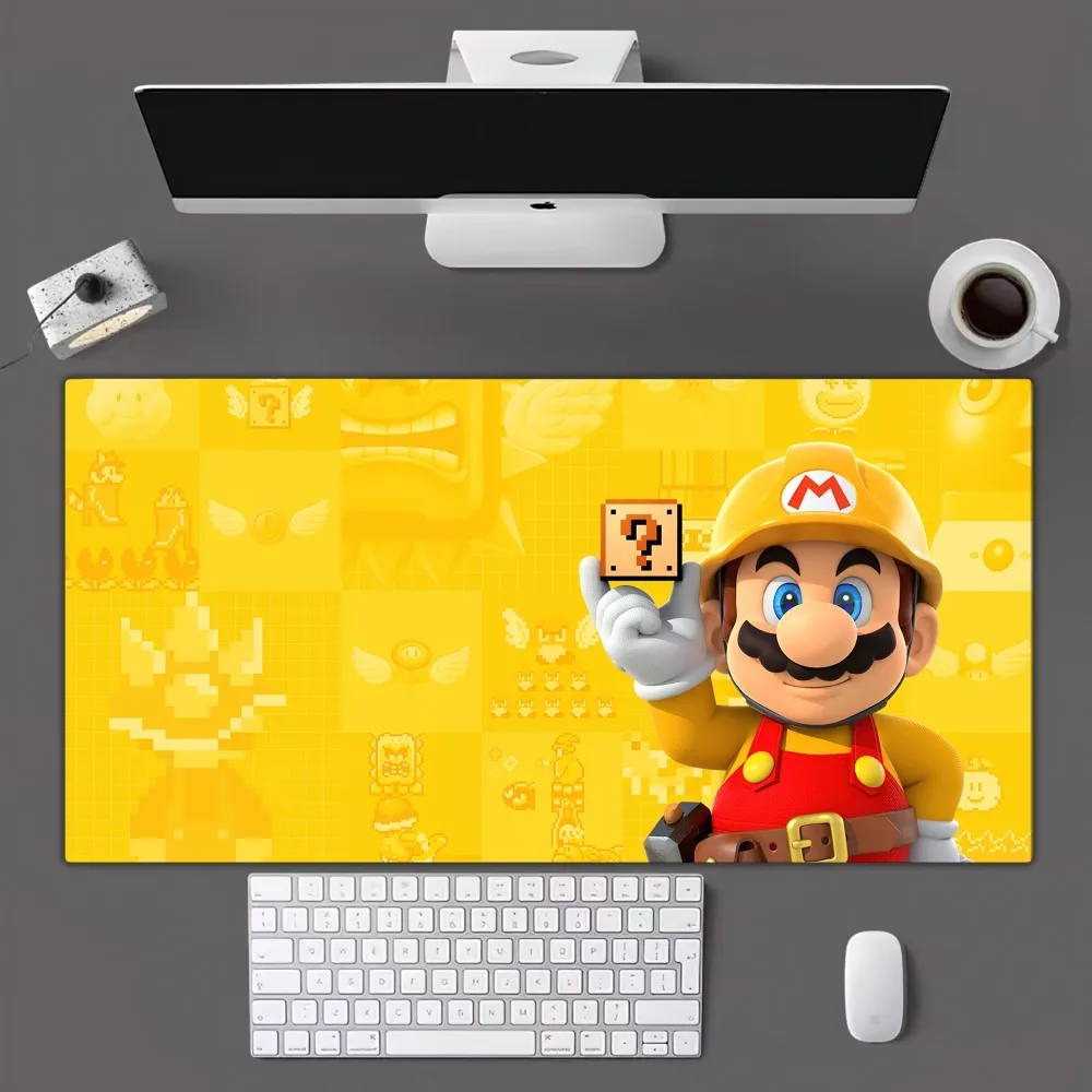 Imagem -02 - Jogo Quente Super M-marios Mousepad Mousepad Gamer Mouse Pad Tamanho para Escritório Tapete de Mesa Longa