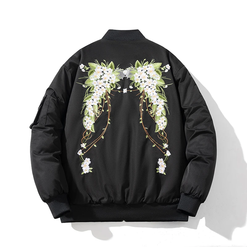 

Куртка-бомбер с вышивкой для мужчин и женщин, зимняя куртка-пилот, модные толстые теплые парки, пальто с капюшоном, американское оригинальное высокое качество 2025