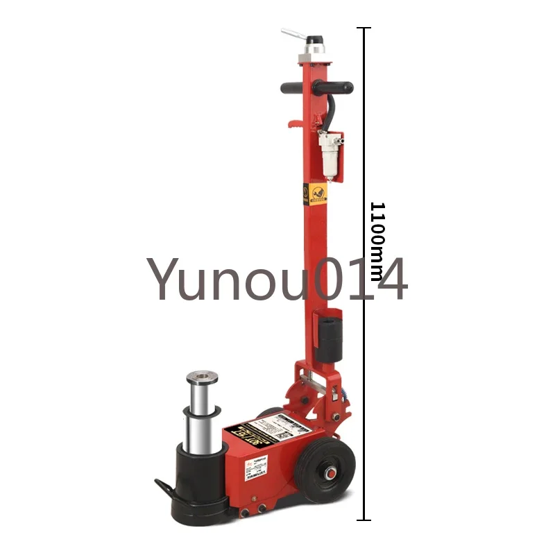 Horizontal Pneumatic Jack for Heavy Truck, Air Lift, Single and Double Folding Lever, Overpressure Protection,30T