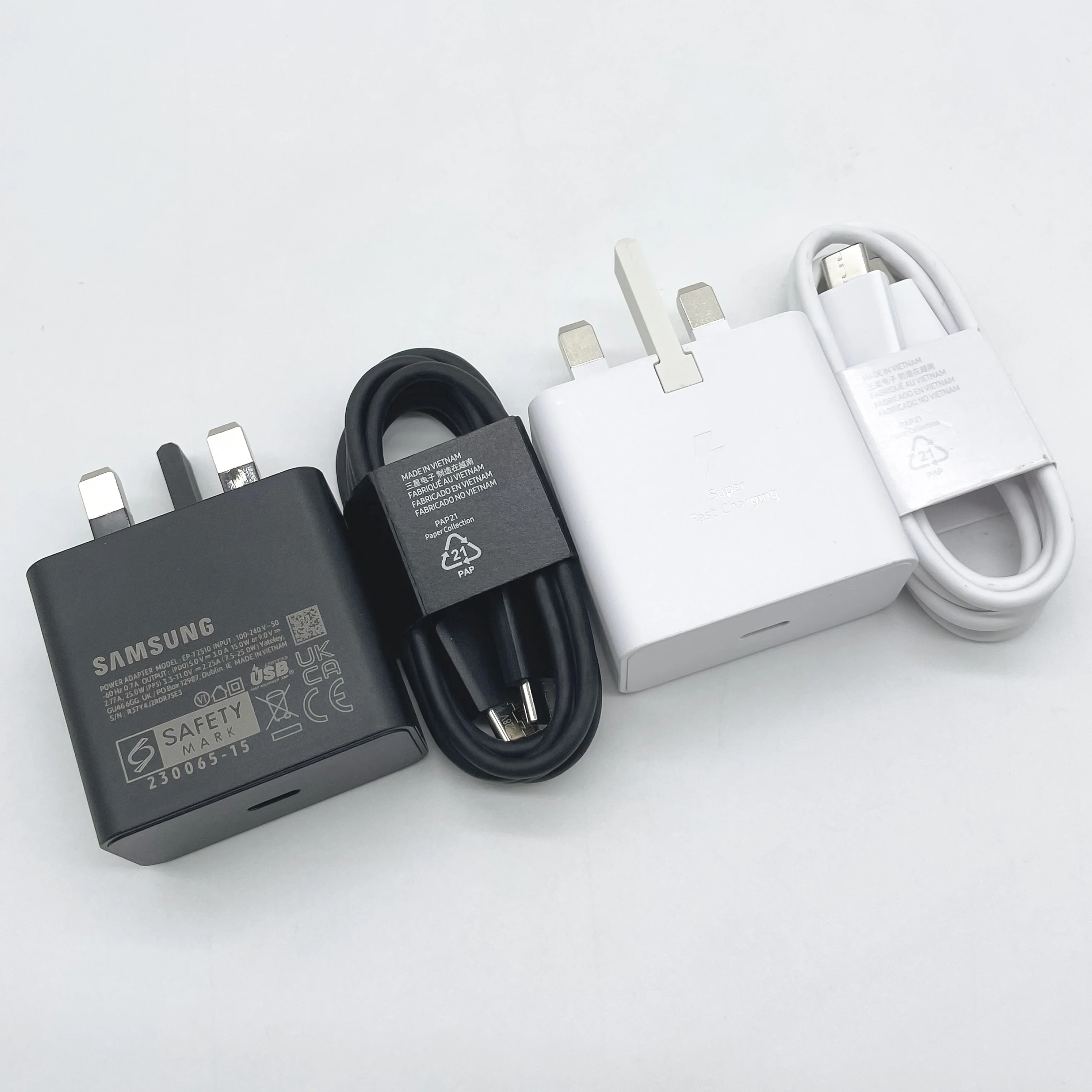 Samsung 25W T2510 UK-Stecker Superschnell-Ladeadapter für Galaxy Z Flip Fold 2 3 4 5 6 7 Note 10 20 S25 S24 S23 S22 S21 S20 Ultra – Detail 1