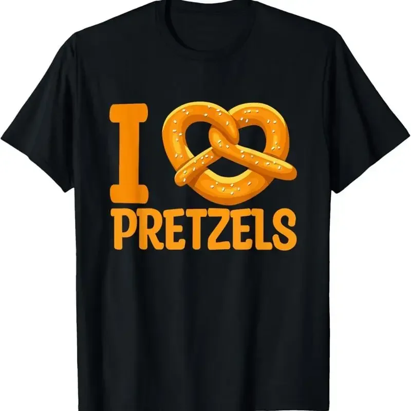 I Love Pretzels Pastry Dough Bread Roll Pretzel T Shirt