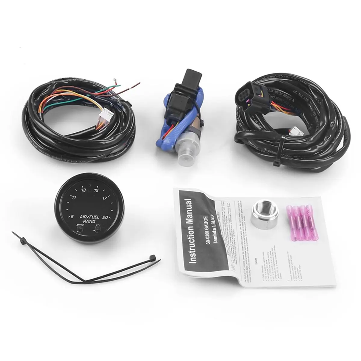 A02G Wideband AFR Gauge Wideband O2 Air/Fuel Ratio Gauge Kit LSU 4.9 Oxygen Sensor AFR Gauge Meter
