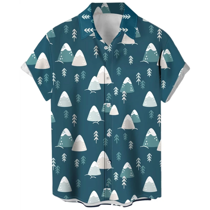 

Men's shirt lapel summer short-sleeved new style feather Korean style vacation Hawaii beach designer breathable and comfortable