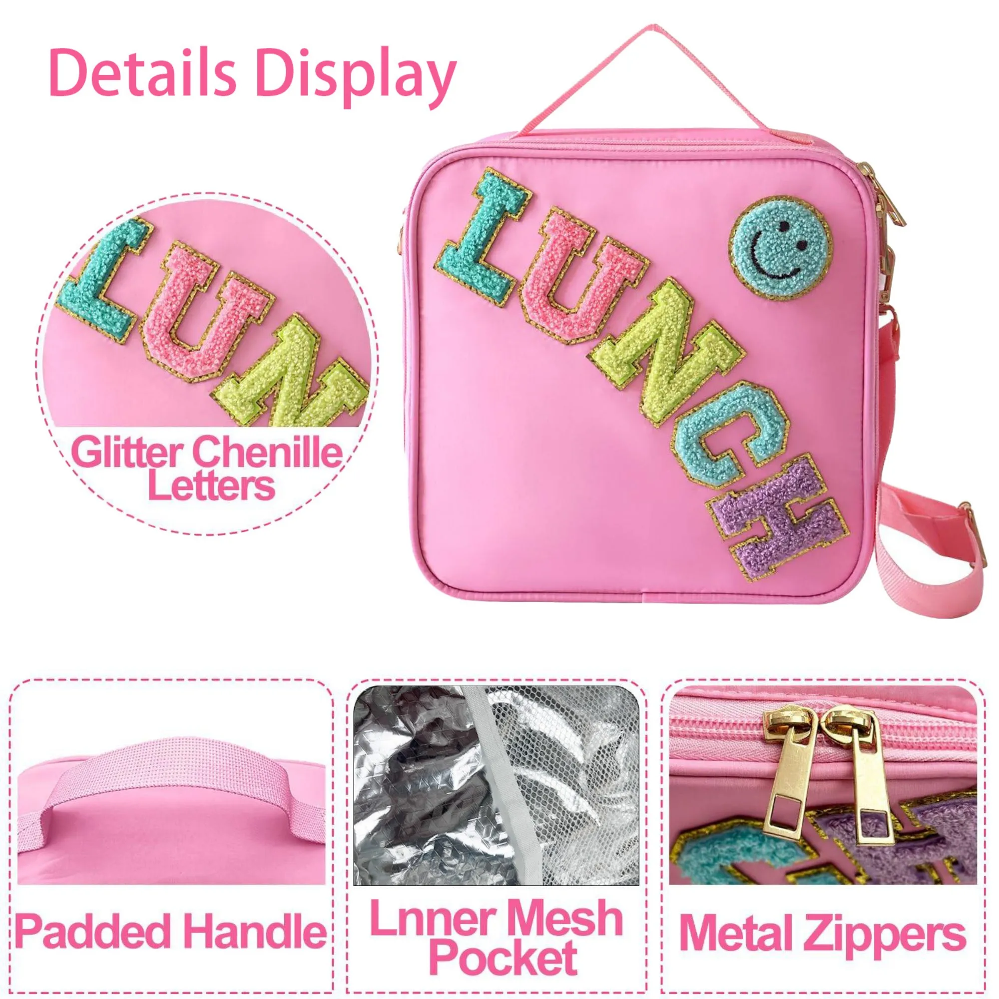 

Ланч-бокс для детей, портативный термоизолированный набор для еды с сумкой, контейнер для еды без BPA, герметичный, для школы и путешествий