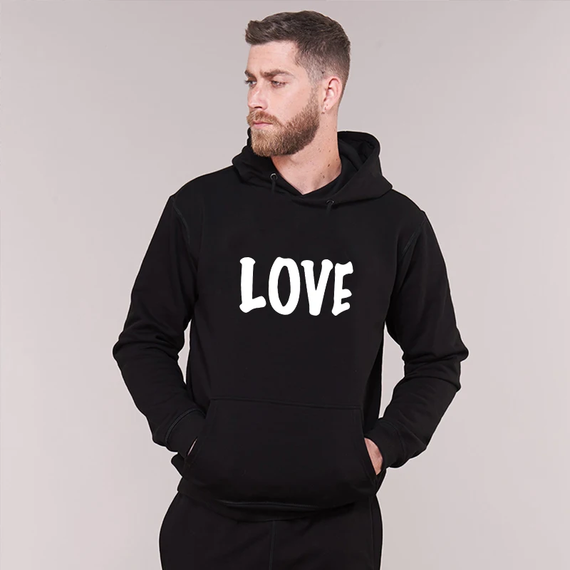 Alphabet Korean Y2K Hoodie Love Hip Hop Hoodie Hoodie Male Female Couple Autumn/Winter Suitable for Both Men and Women