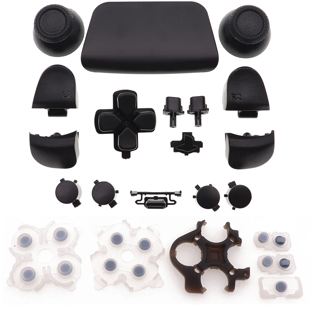 สำหรับตัวควบคุม PS5 V2ทัมป์สติ๊กแบบแอนะล็อก L1 R1 L2 R2ทริกเกอร์ปุ่ม dpad abxy และยางนำไฟฟ้าสำหรับมือจับ2.0 P5