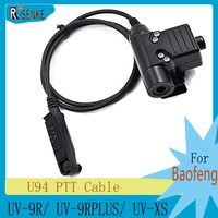 U94 PTT Cable Plug Headset, Earpiece Adapter, for Baofeng UV- 9R, UV- 9RPLUS, UV- XS, Two Way Radio, Walkie Talkie, UV-9R Radio