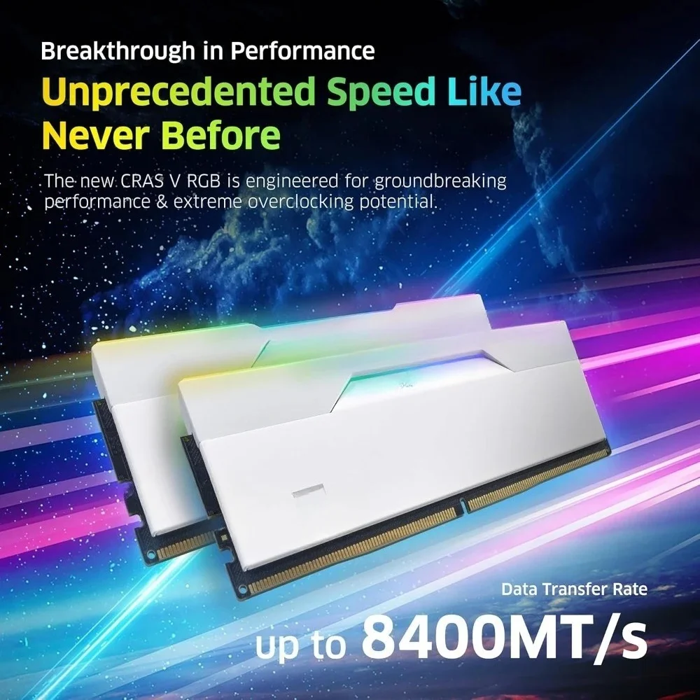 ملحقات الكمبيوتر/CRAS V RGB DDR5 32GB (2x16GB) 6000MHz CL30 SK Hynix A-Die 1.35V ذاكرة عشوائي لسطح المكتب للألعاب XMP 3.0