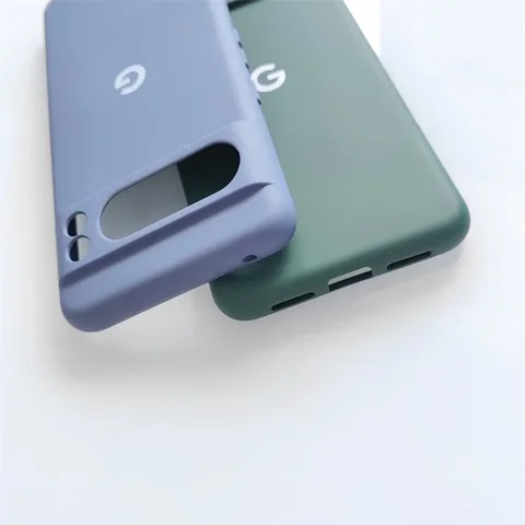 Для Google Pixel 6A 7A 8A Чехол Pixel 8 7 6 9 Pro XL Мягкий жидкий силиконовый чехол Тонкий противоударный защитный чехол для задней панели телефона + логотип