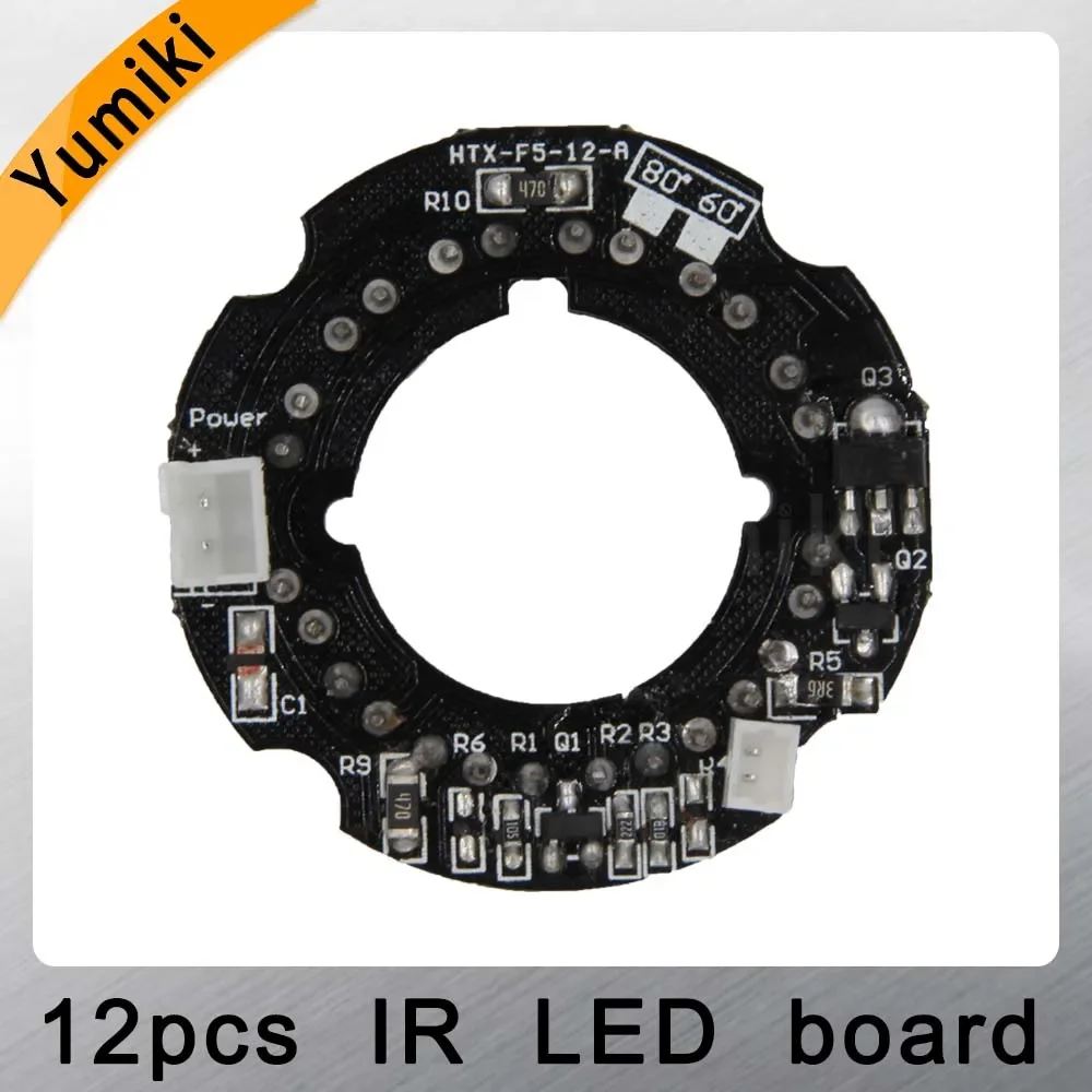 Yumiki Infrared 12 x 5 IR LED board for CCTV cameras mini camera night vision (diameter 37mm)