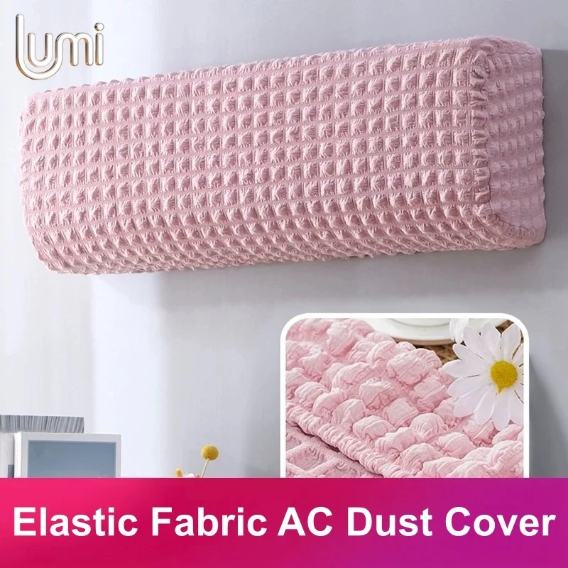 Solid Color Air Conditioner Dust Cover Home Decor Soft Wall Mounted Protector Protective All-Inclusive Stretch Fabric AC Covers