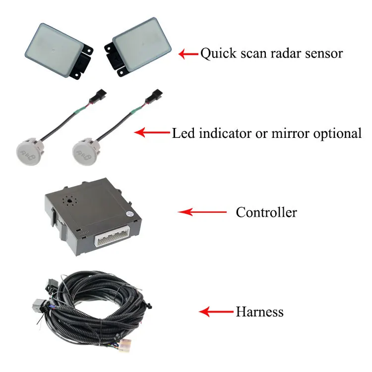 

Blind spot detection system BSM auto car 24GHZ aid accessories parts body kit for Toyota alphard 30