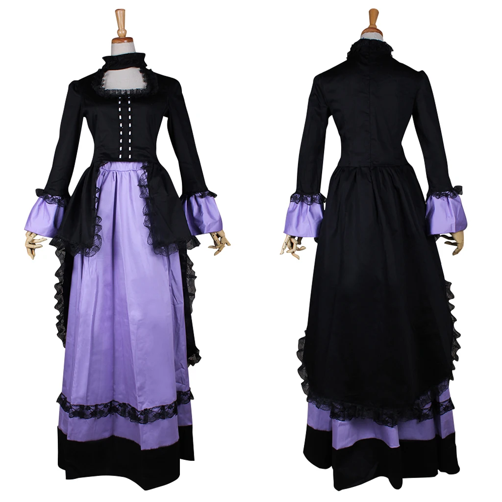 

Victorian Edwardian Gothic ball gown purple skirt with coat set medieval Victorian Era Dress Circus Theatre rococo Costume