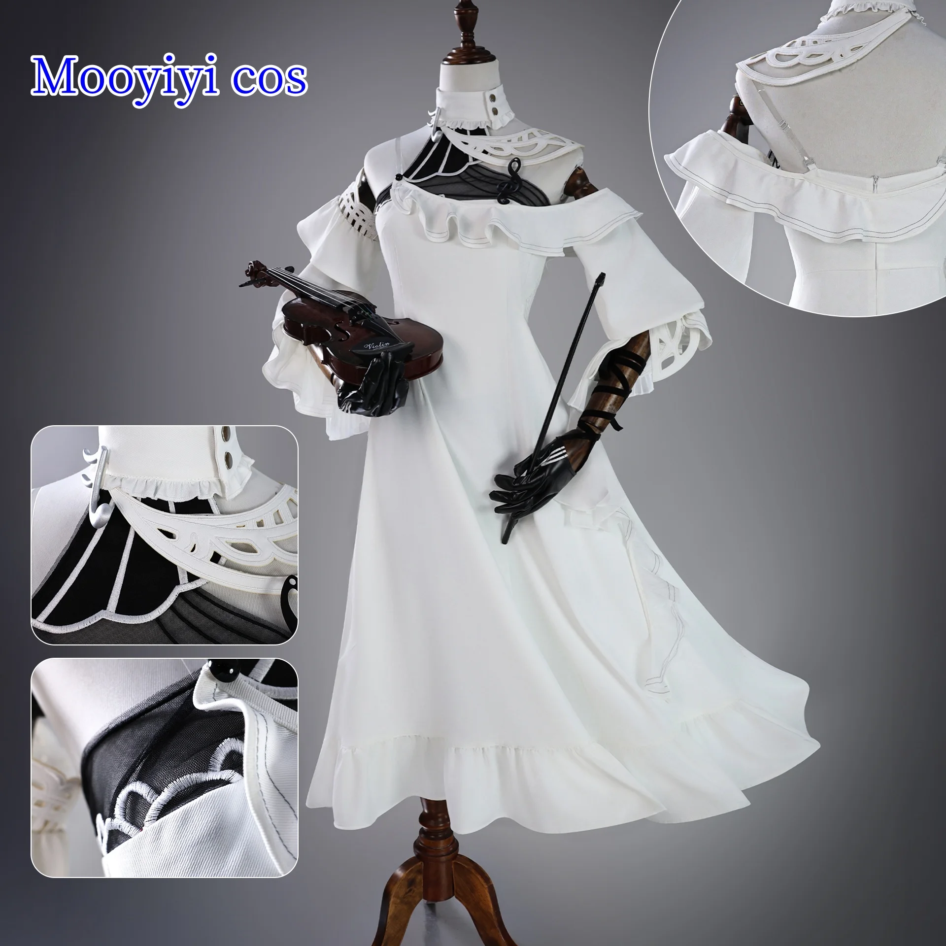 

Newly Phrolova Cosplay Costume Halloween Christmas Role Playing XS-3XL Women white Dress Game Wuthering Waves Newly IN STOCK