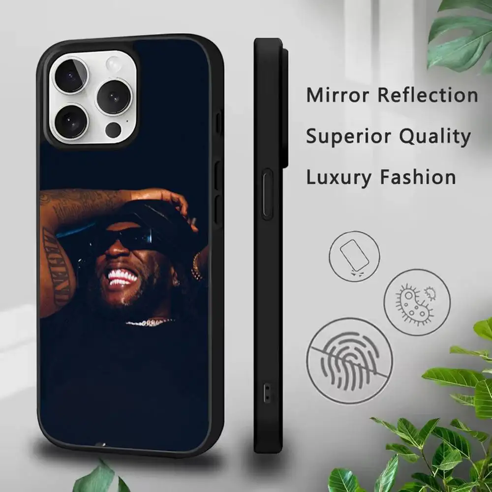 Casing Ponsel Singer B-Burna BoyS Untuk iPhone 17,16,15,14,13,12,11,Pro,Max,Plus,Mini,SE4,E Pengisian Daya Nirkabel Magnetik Magsafe