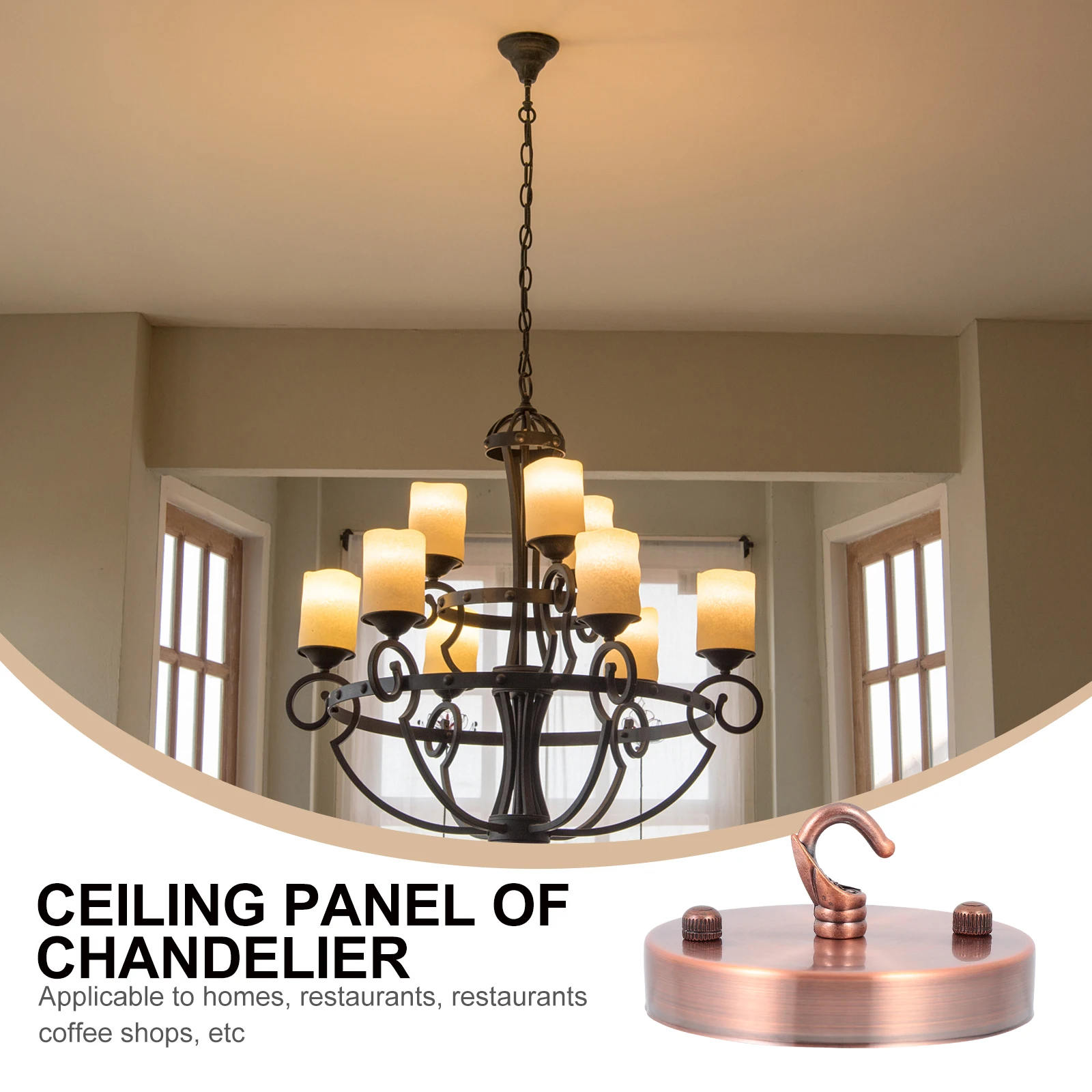 

Винтажная люстра, потолочная пластина, прочная, устойчивая к ржавчине для кухни, ванной комнаты, современный светильник, подвесной светильник