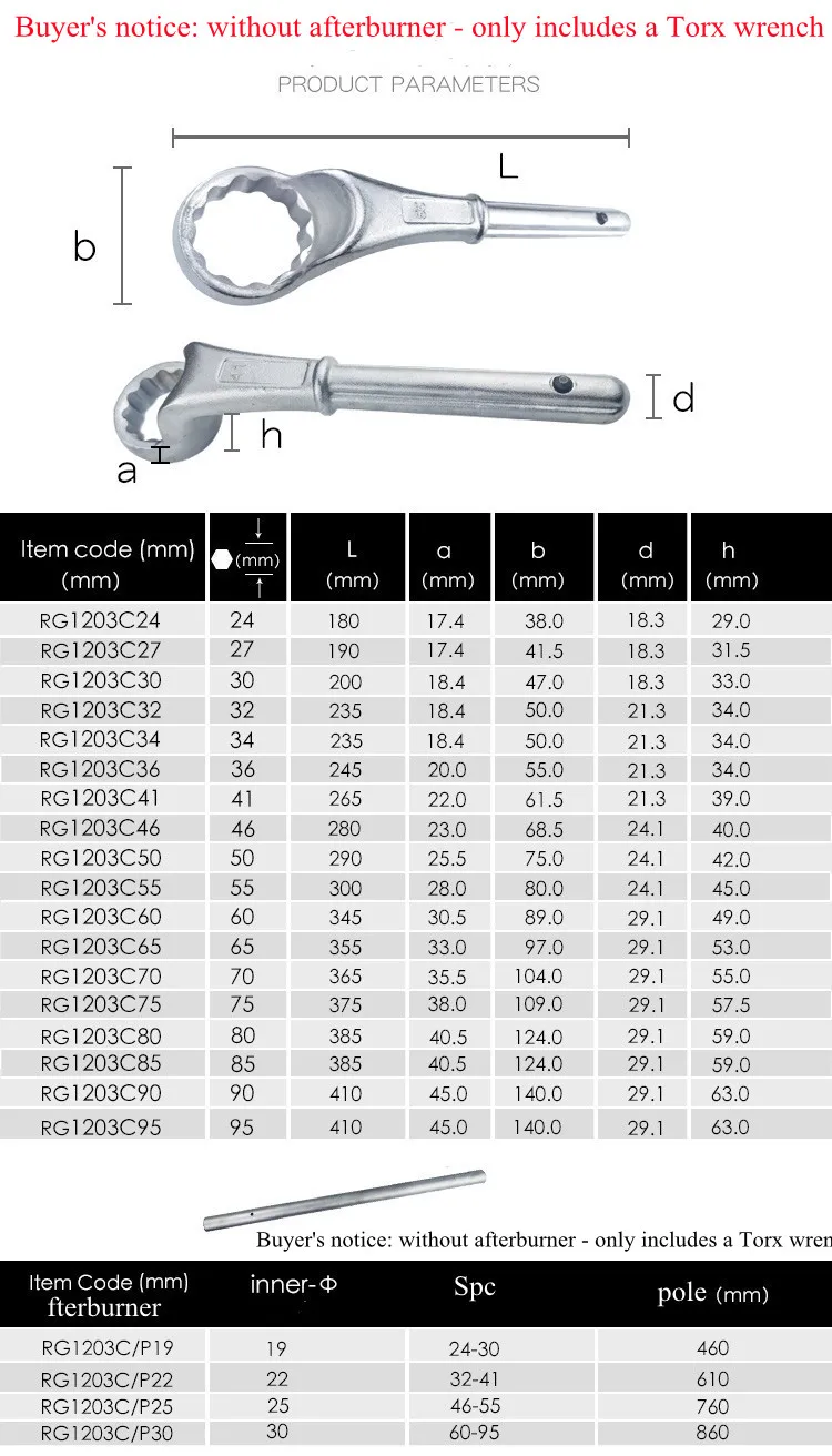 Auto Repair Tool 70mm-90mm High-Strength Lengthened Labor-Saving Plum Wrench Angle Lever Labor-Saving Wrench Without Afterburner