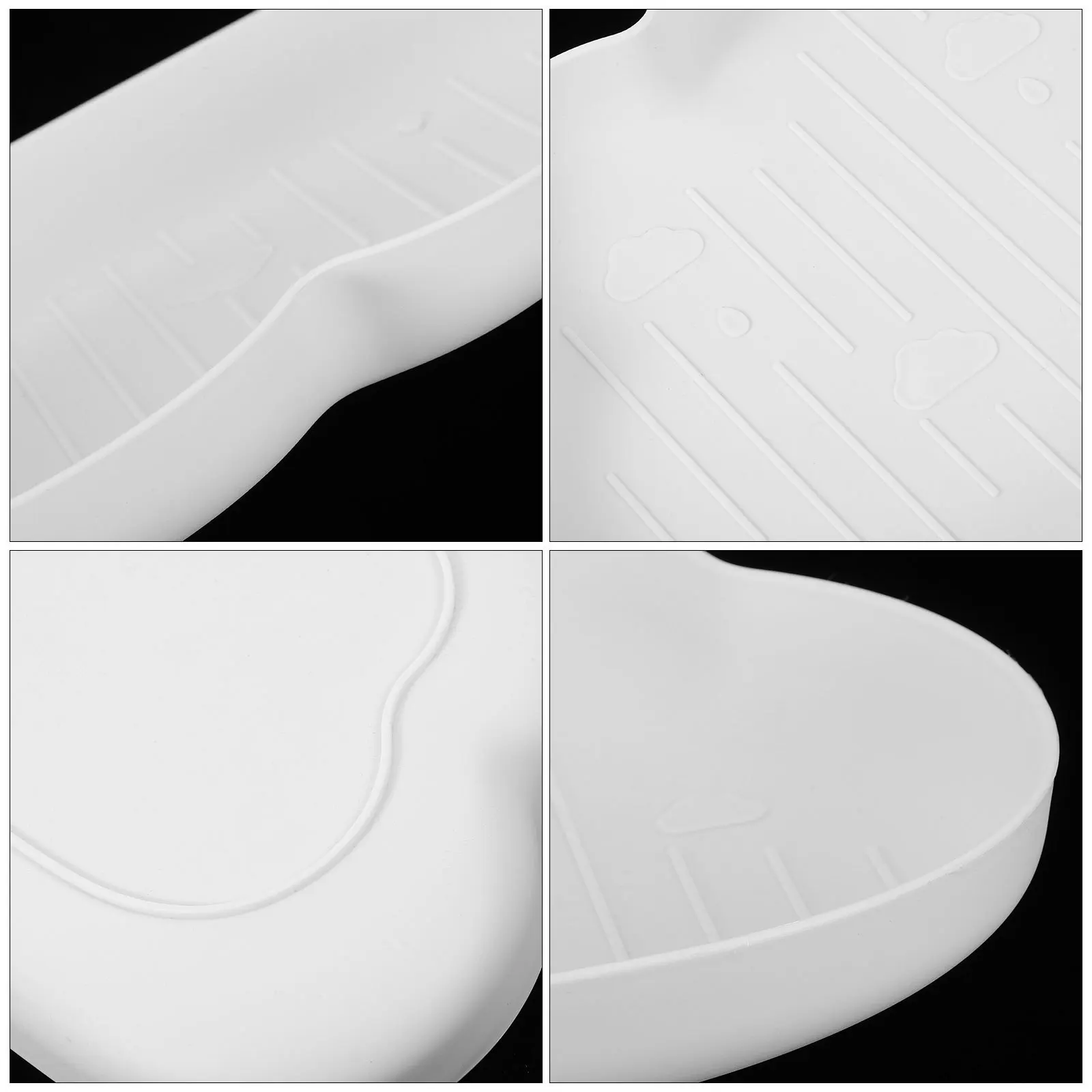 2 قطعة أطباق فاكهه بلاستيكية على شكل سحابة طبق حلوى وعاء للوجبات الخفيفة حافة ناعمة للاستخدام النابض بالحياة طبق أبيض