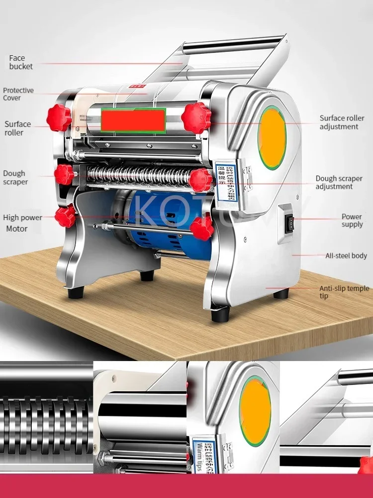 Fully Automatic Stainless Steel Electric Noodle Press Table  Noodle Dumpling Machine Commercial Kneading Machine