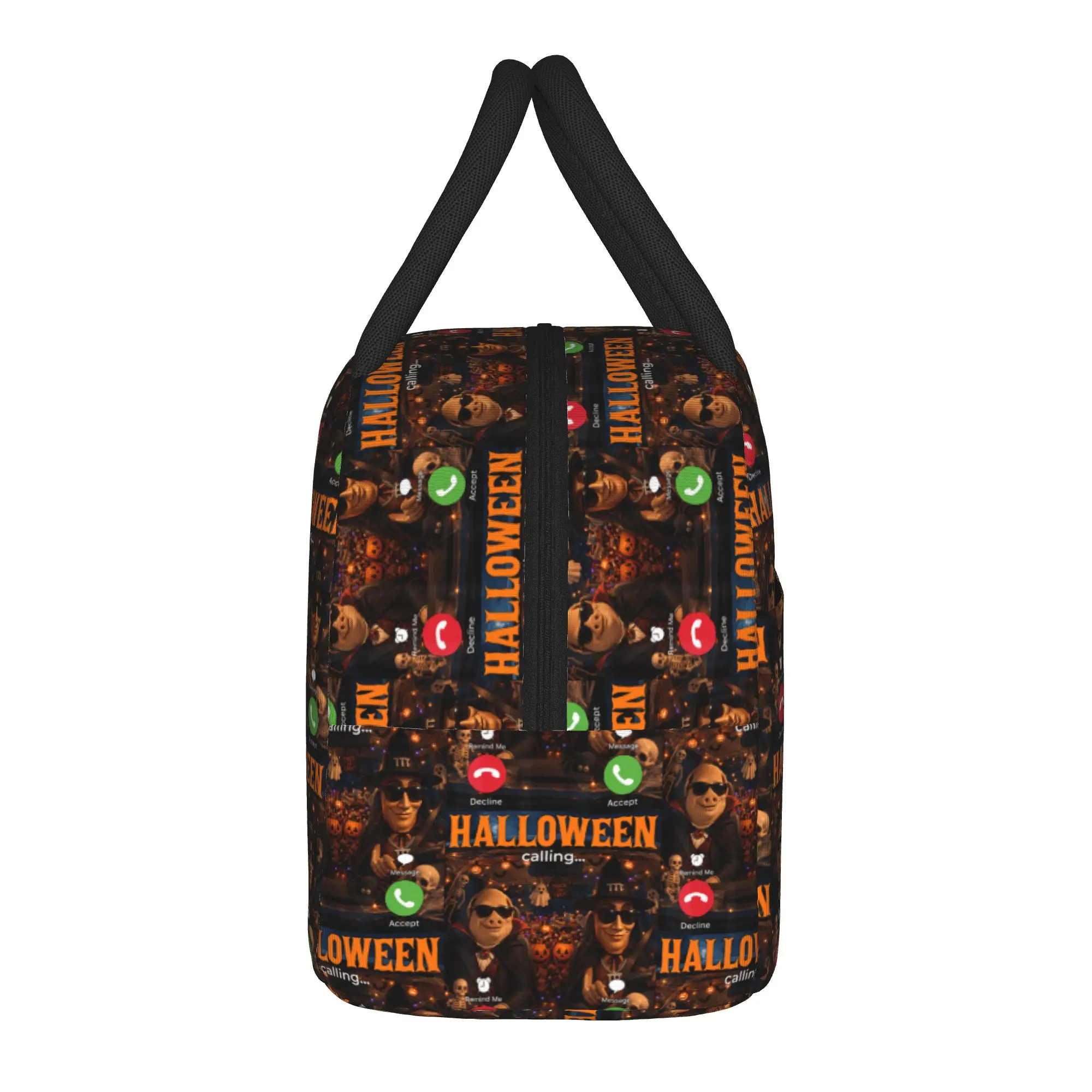 Halloween Car Ride Tung Sahur Costume Party John Pork Meme Lunch Bag Office Lunch Box Girls Vintage Graphic Thermal Lunch Bags