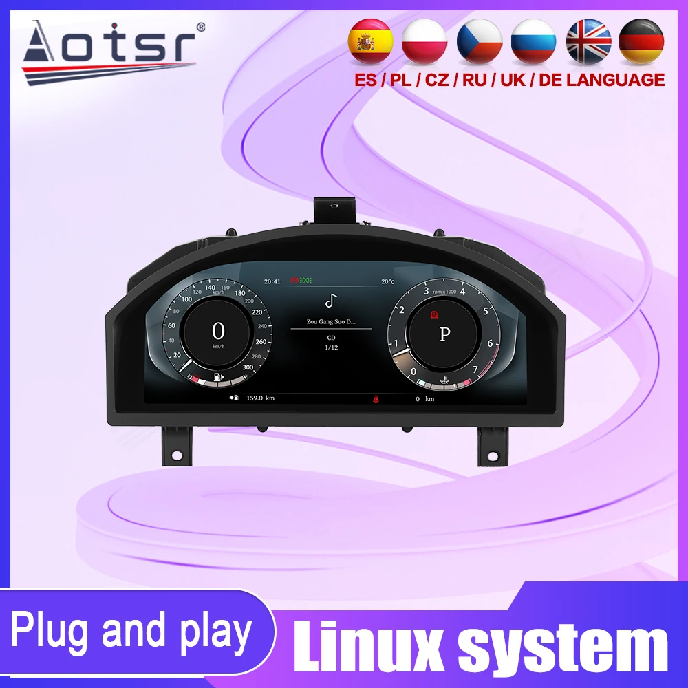 12.3 Inch For Land Rover Freelander 2 2007-2012 Speed Meter Car Digital Cluster Virtual Cockpit Dashboard LCD Instrument Panel