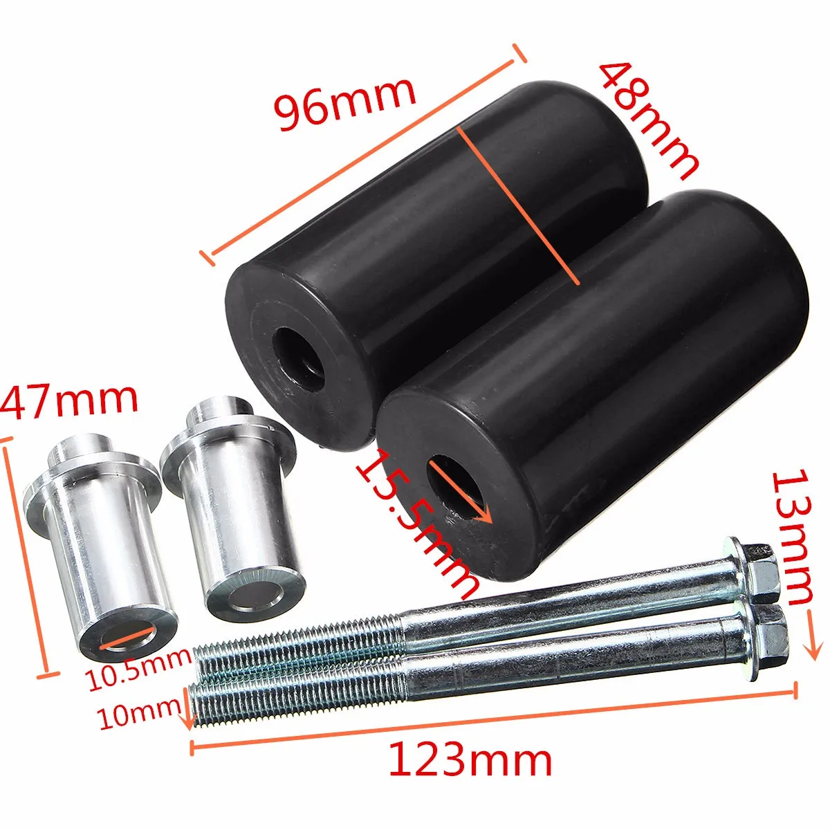 General  Non-slip MotorcycleNo Cut Frame Slider Pad New Anti Crash Falling Protection Motorcycle Part for  Suzuki/Honda