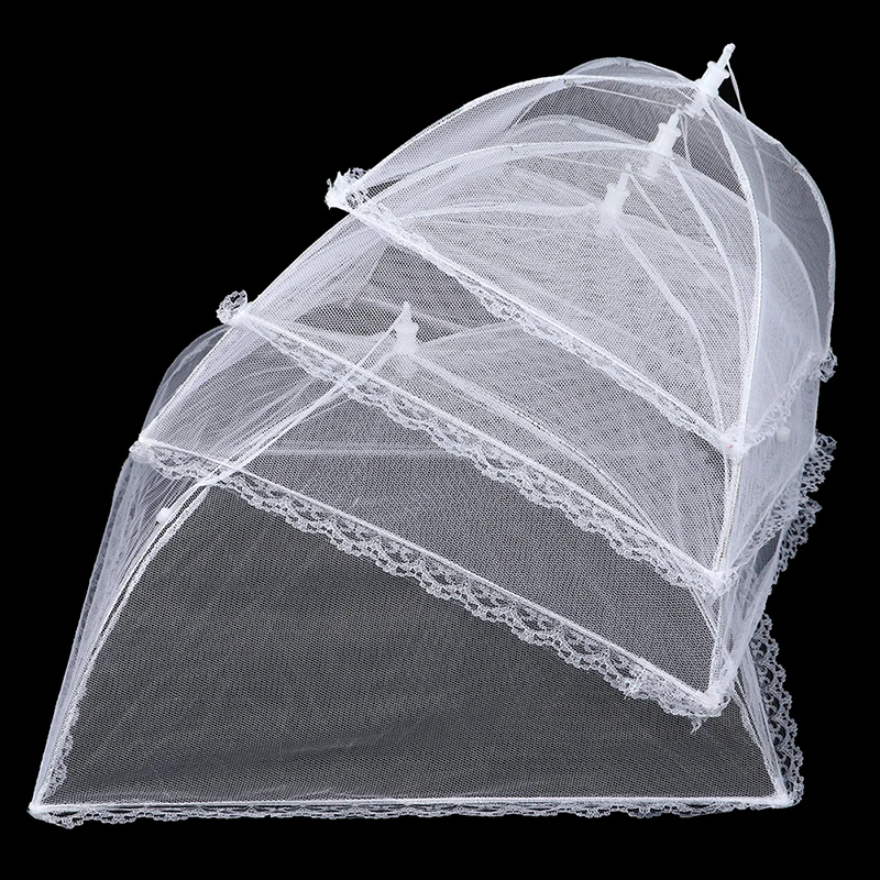 Food Covers Mesh Foldable Kitchen Anti Fly Mosquito Tent Dome Net Umbrella Picnic Protect Dish Cover Kitchen Accessories