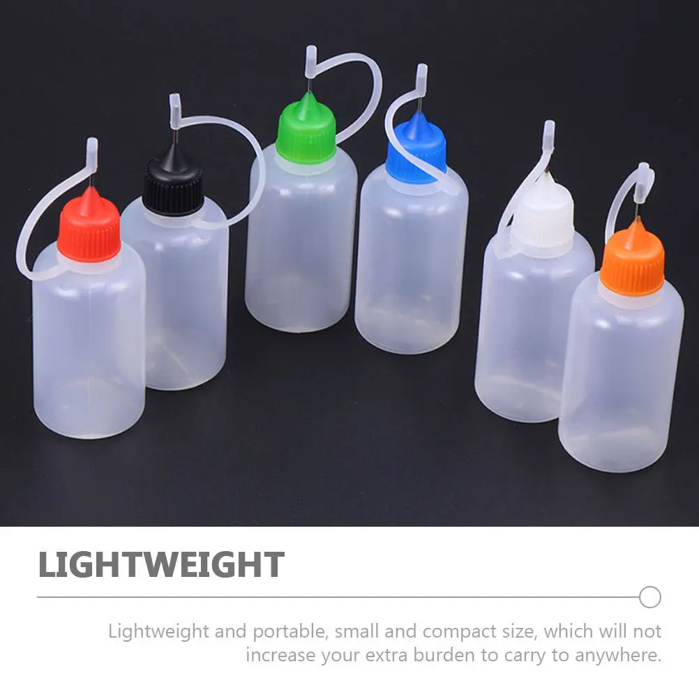 20Pcs Squeeze Bottles Needle Tip Plastic Refillable Applicator Bottles Leak Proof for Glue Oil Paint Precision Dispensing