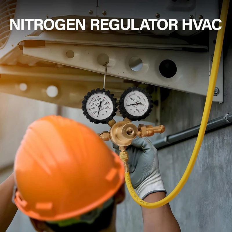 Nitrogen Regulator With 0-800 PSI Delivery Pressure,Hose CGA580 Inlet Connection And 1/4In Male Flare Outlet Connection