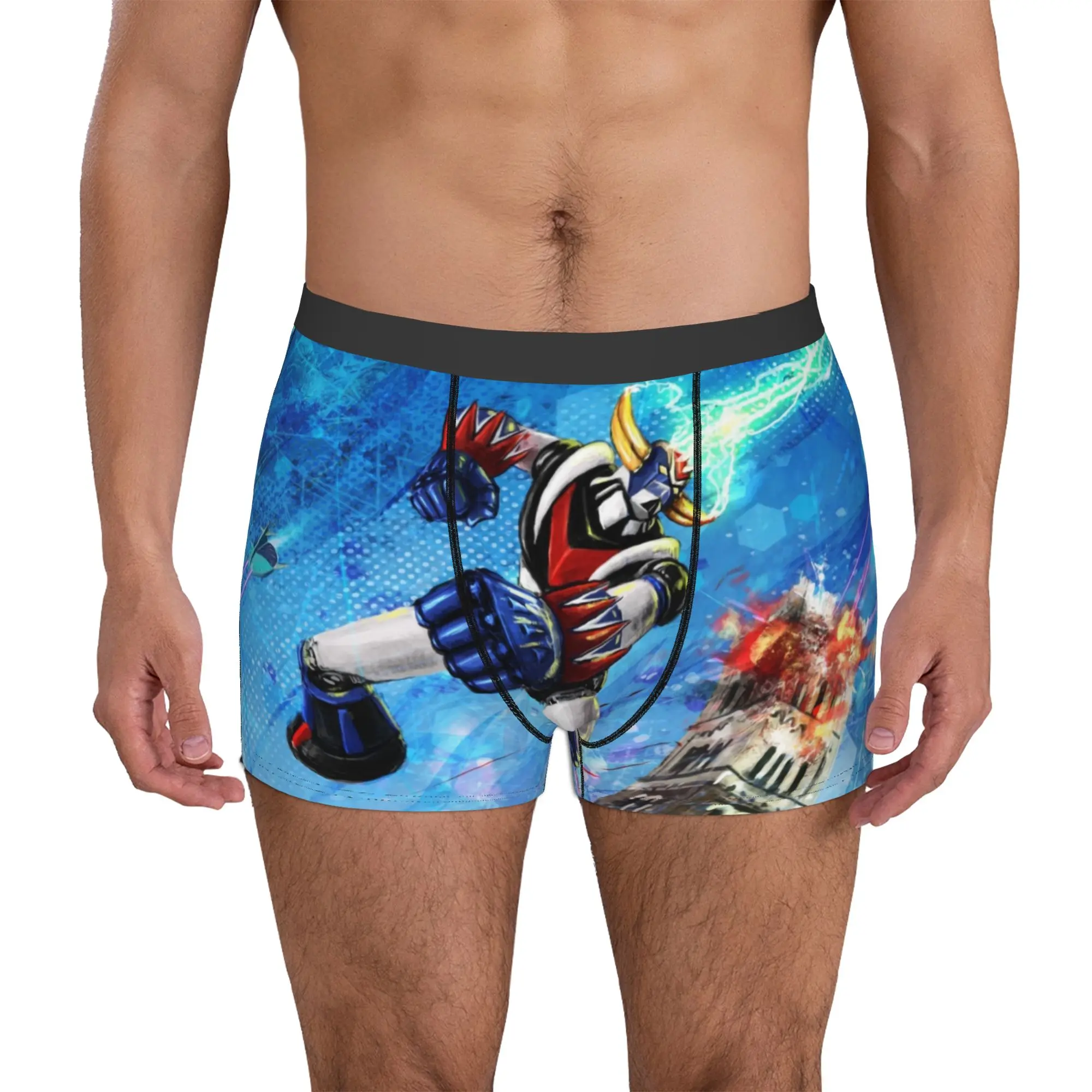 Grendizer Lucca Boxers Shorts para hombre UFO Robot Goldrake Briefs Ropa interior de moda
