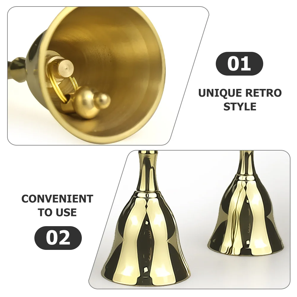 

Brass Manual Hand Bell Retro Decorative Design for Restaurant Bar Hotel Dinner Service Call Bell Christmas Decoration