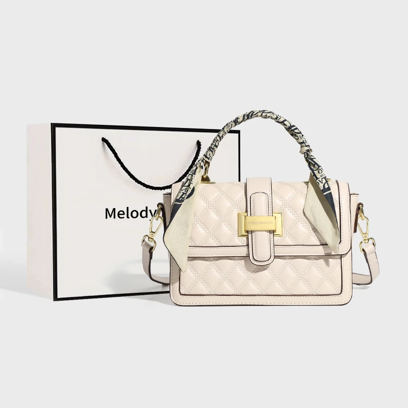 

Роскошная кожаная сумка через плечо Charine & Kath для женщин Ele Chic, подарок на день рождения, повседневная сумка через плечо, квадратная авпа