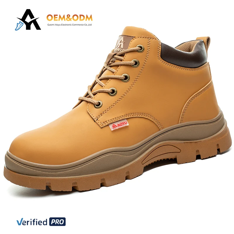 AOYU WINTER New Styles Men Safety Boots With Steel Toe Cap Anti-smash Work Sneakers Safety Shoes Men IndestructibleWork Boots