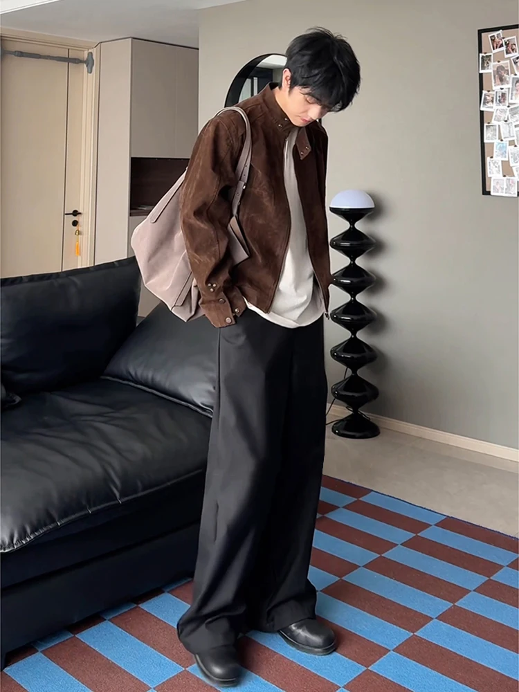 

Мужская вельветовая куртка-бомбер с воротником-стойкой, осенняя коллекция, повседневный свободный крой, полиэстер