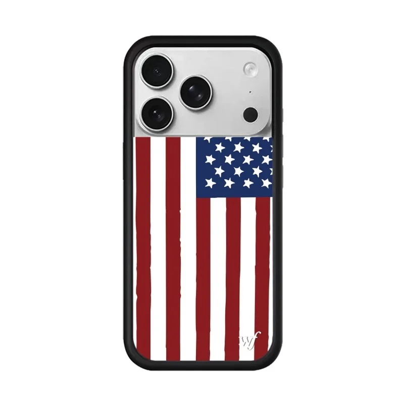 حافظة لهاتف آيفون 17 برو 13 12 14 15 16 Pro Max Plus wf USA Stars غطاء العلم الوطني #2