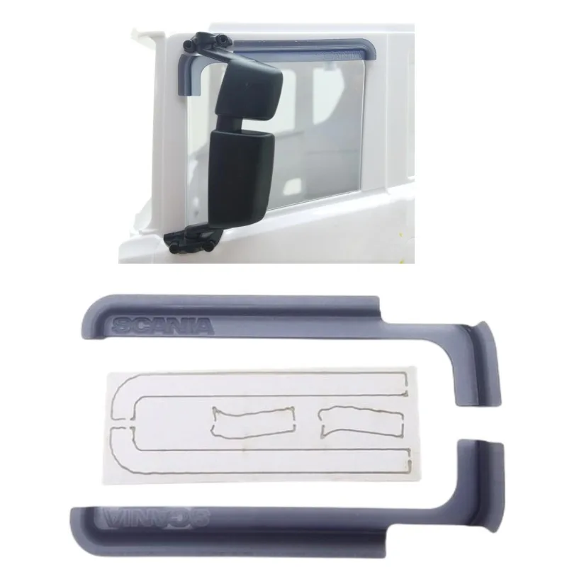 1 Pair Acrylic Window Cover Visor for Tamiya 1/14 RC Truck Sca 770s 56368 Rain Sun Visor LESU 1/14 Tractor Upgrade Parts