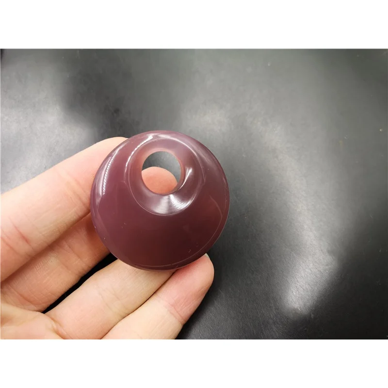 Cheap Jade Emperor Purple Agate Eccentric Buckle Pendant Purple Chalcedony Peace Buckle Princess Buckle Pendant Jade pendant