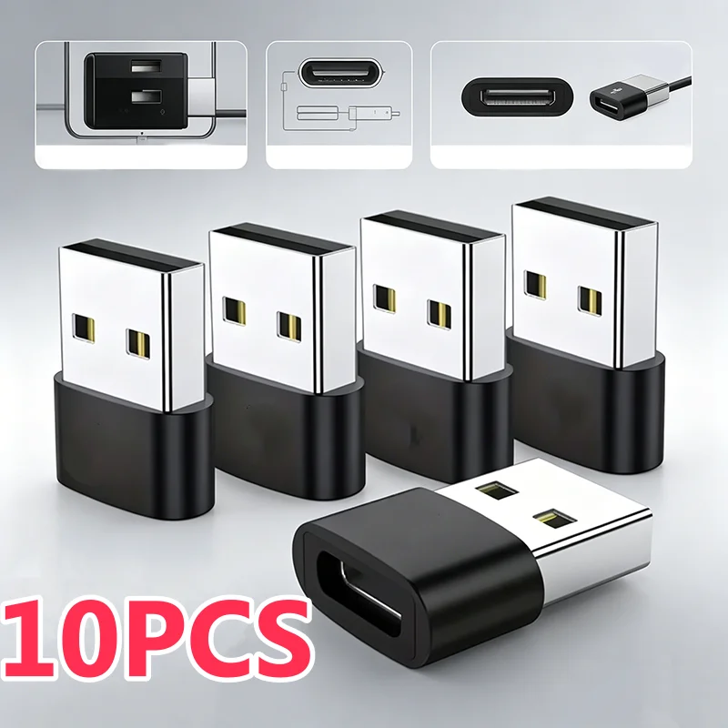 10/1PCS OTG USB to USB C Adapters Durable Metallic Build Universal Compatibility Including iPhone iPad Samsung S23 IWatch AirPod