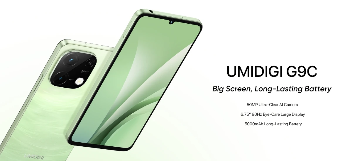 [4G Smartphone] UMIDIGI G9C, CPU MediaTek Helio G36  120Hz 6.75-inch screen, Big Screen, Long-Lasting Battery, Mobile Phones