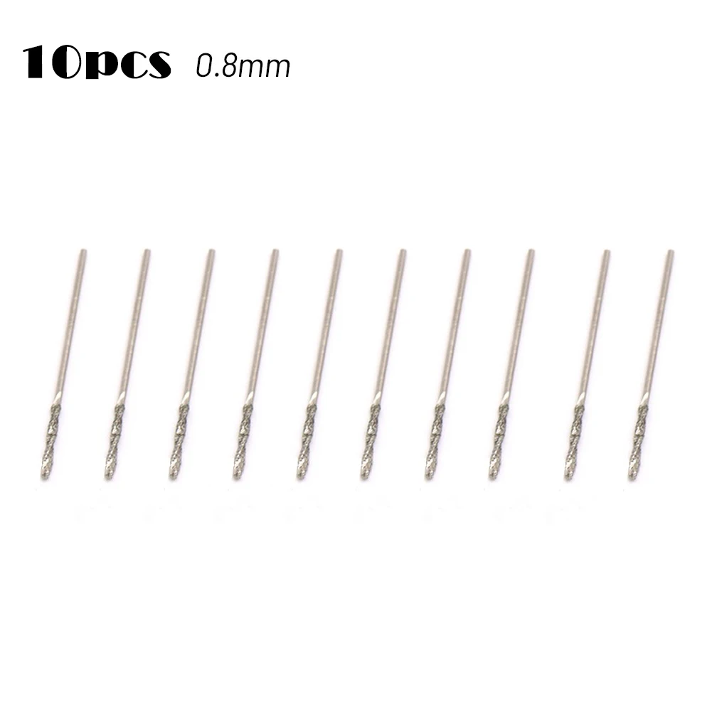 10Pcs Diamond Coated Spiral Drill Bits Drilling Polishing For Glass JewelryAgate Ferramentas Herramientas Multimeter Multitool