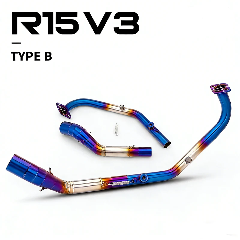 

High Quality Motorcycle Exhaust System Stainless Steel Exhaust Header Pipe For R15 V3 2017-2026 Factory Direct Selling