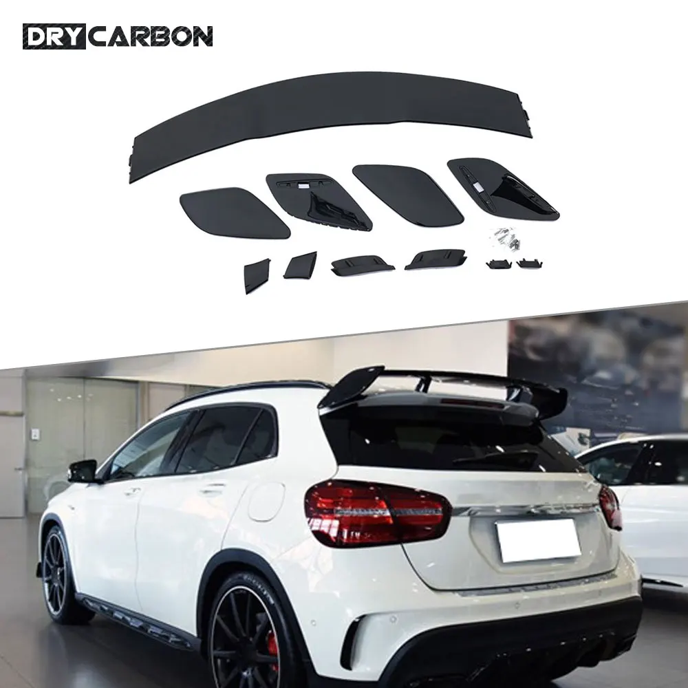 

For MercedesBenz GLA Class X156 2014-2019 Rear Roof Spoiler Wings GLA200 220 250 260 GLA45 AMG Rear Trunk Body Kit Splitter
