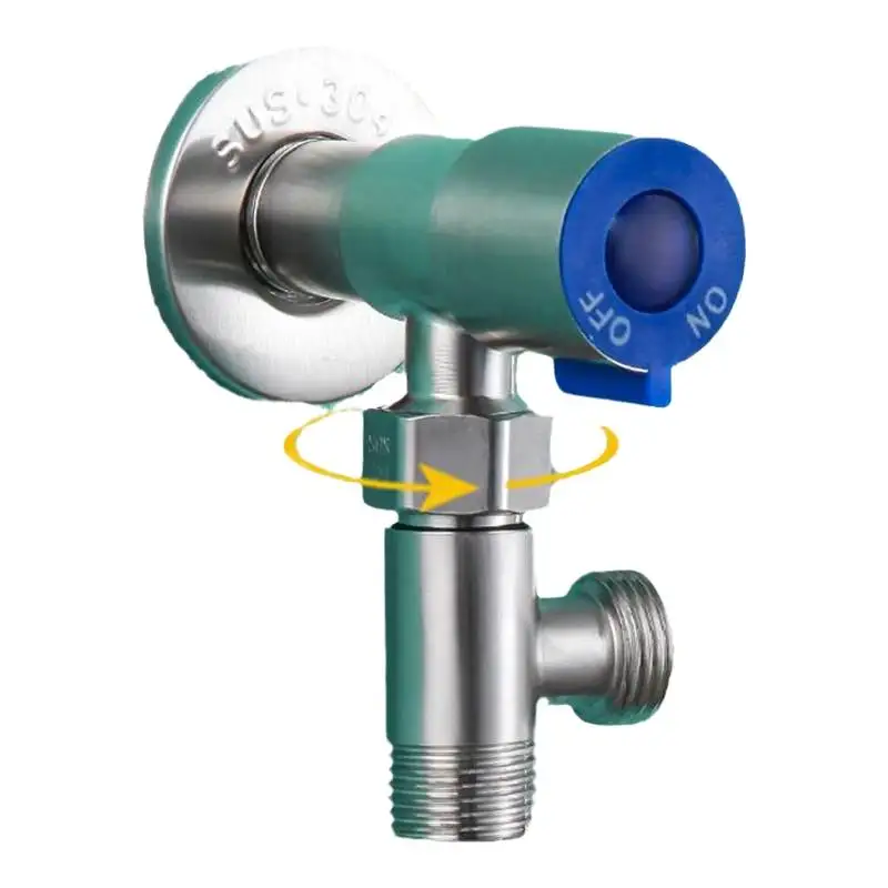 Valvola deviatrice per WC in acciaio inossidabile 304 Adattatore a T G1/2 "Valvola a T Tubo dell'acqua a tre vie per bagno Bidet Spruzzatore Raccordi per doccia