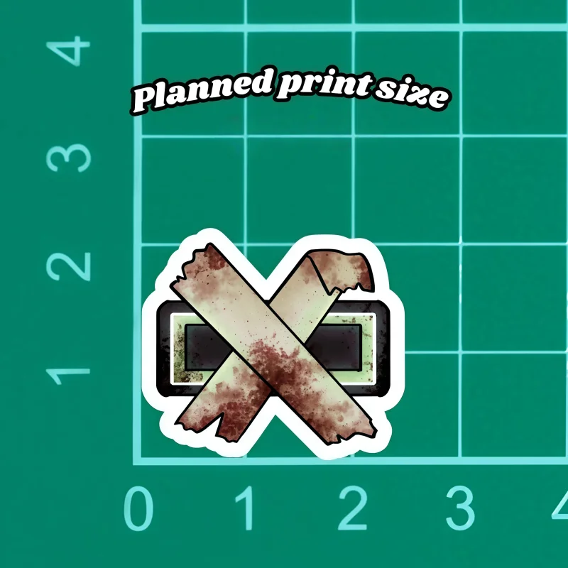Iron Lung Camera Cross Sticker Horror Game Cosplay Accessory Simon The Convict Blood Ocean Waterproof For Laptop Phone Bottle