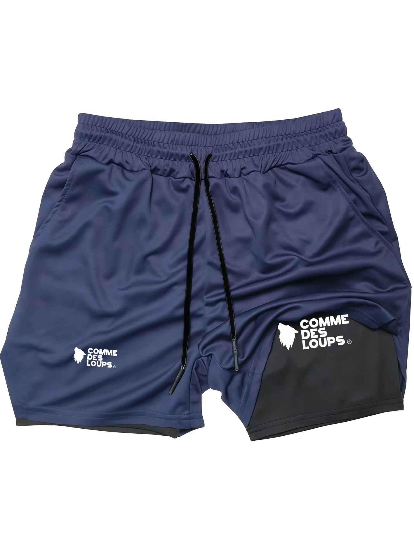 

Sports Shorts | Double-Layer Quick-Dry Breathable | Side Pocket for Phone + Towel Strap | Outdoor Fitness Patriotic Gear