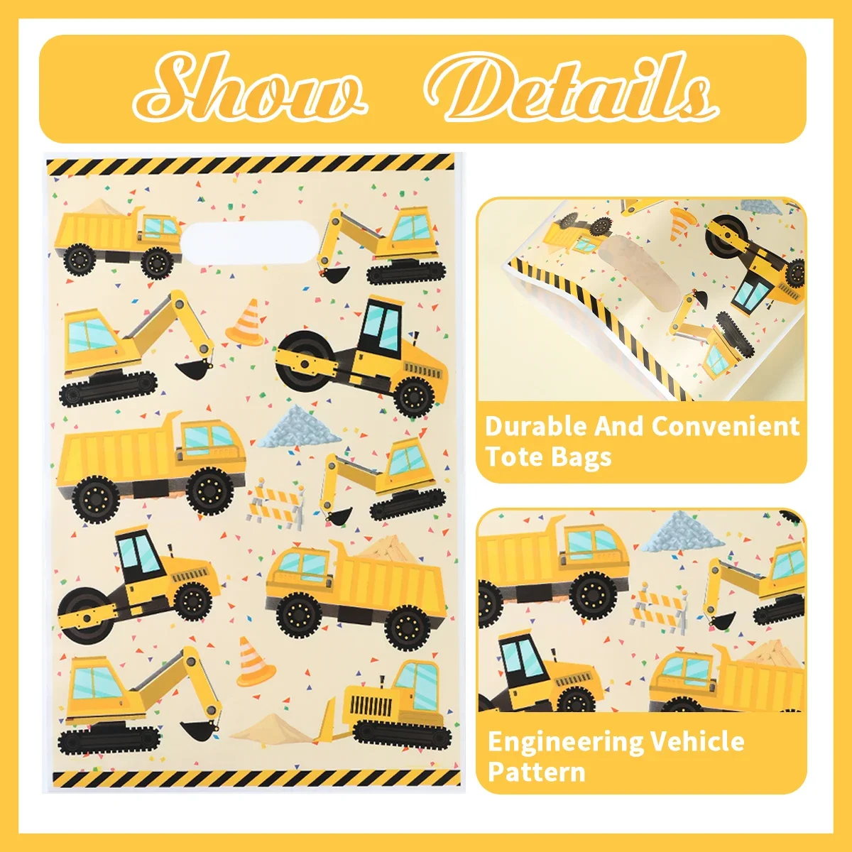 أكياس الحلوى البناء كوكي أكياس الحلوى لودر أطفال بالريموت كنترول موضوع حفلة عيد ميلاد ديكور الاطفال الصبي استحمام الطفل لوازم هدية 2027